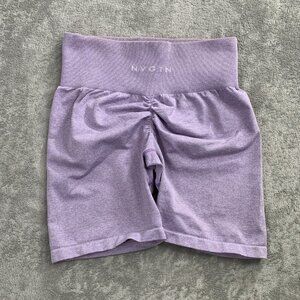 NVGTN Shorts Womens Medium Purple Pro Seamless Butt Scrunch Workout Athleisure